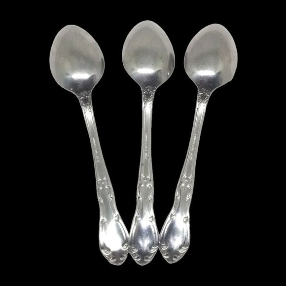 Frank Smith Stainless Steel FSS11 Teaspoon-Electro Plated-Vintage-Japan-Set Of 3 - Picture 2 of 5